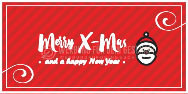 2:1 | Merry X-Mas Poster | Werbetafel für Weihnachten | 2 zu 1 Format