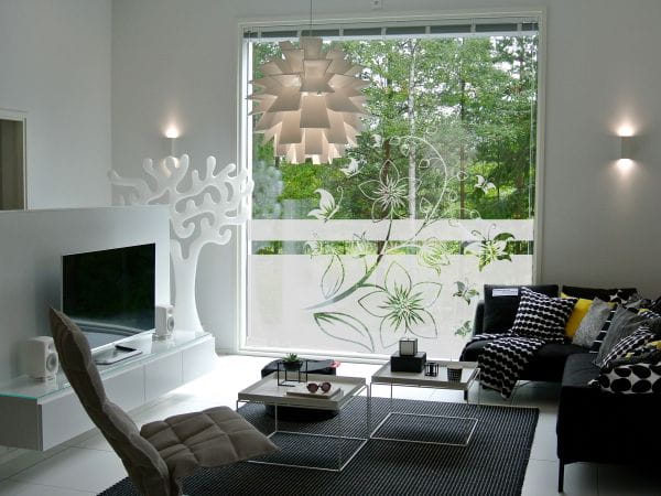 Sichtschutzfolie | Blickschutz Schmetterlingsblumen | Schmetterlingsblumenoptik