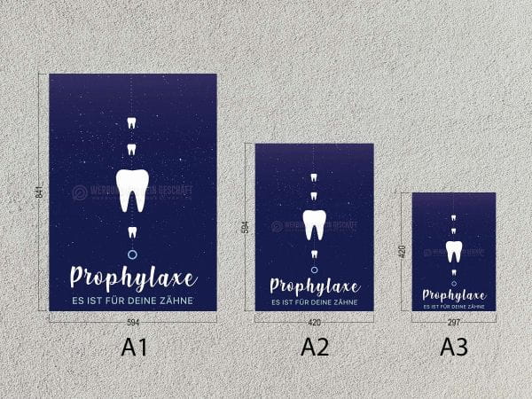 Prophylaxe Werbeaufkleber | Poster für Werbeaufsteller