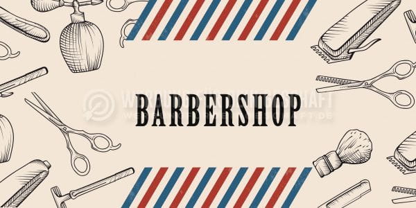 2:1 | Barbershop Werbeplakat kaufen | Werbung für Plakatständer | 2 zu 1 Format