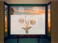 Sichtschutzfolie | Fensterfolie kunstvolle Pusteblumen | Pusteblumenoptik