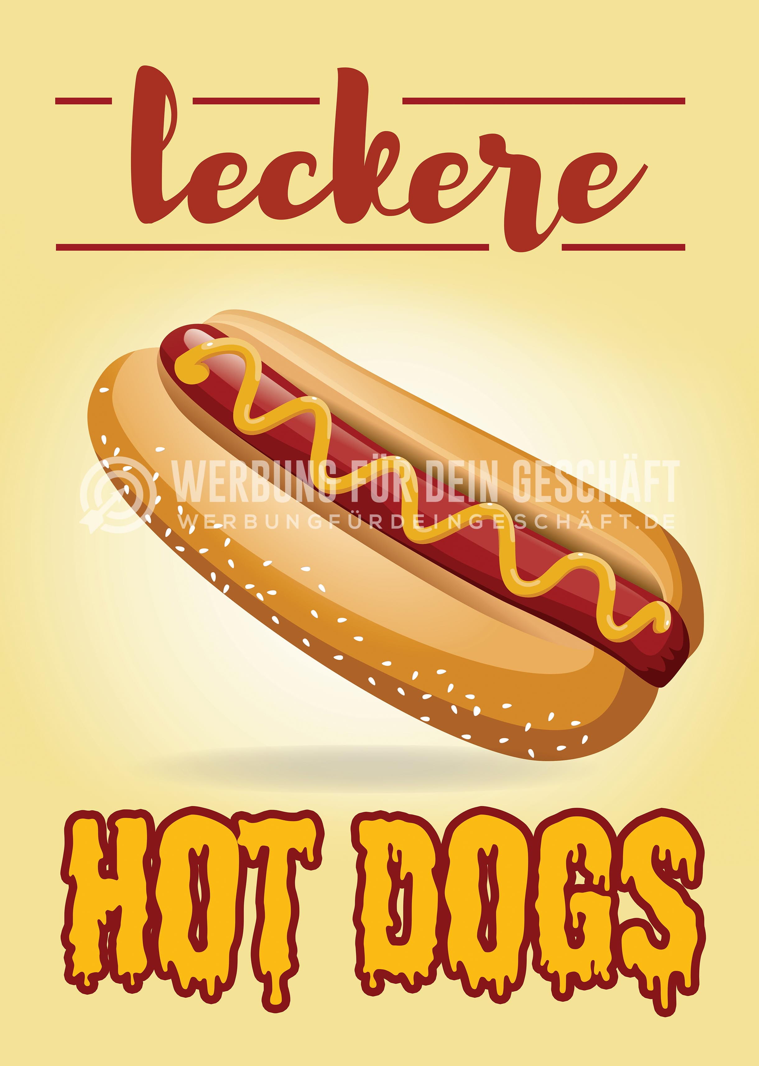 Plakat Hot Dog Werbeplakat Plakat Weihnachten 